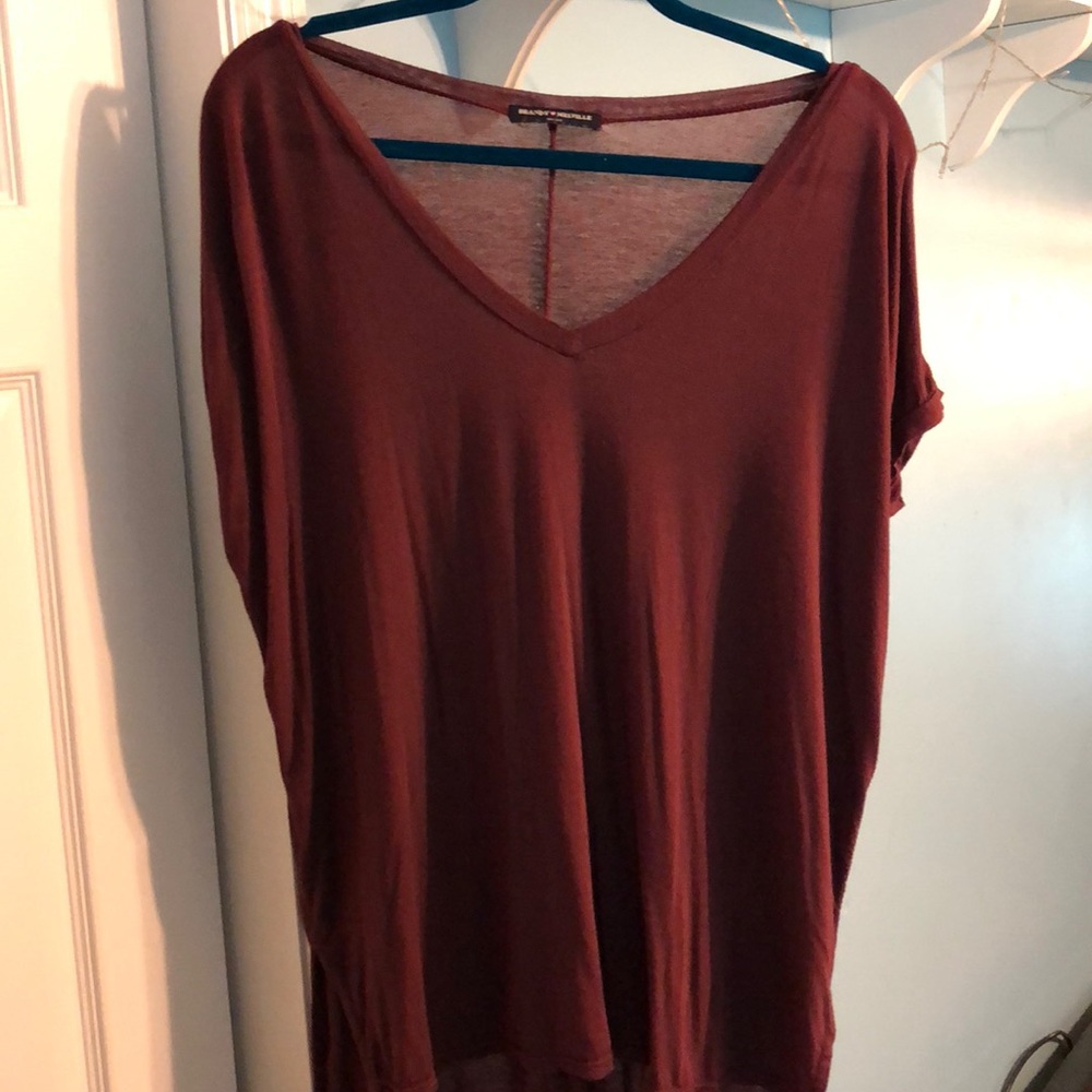 Maroon Brandy Melville tee